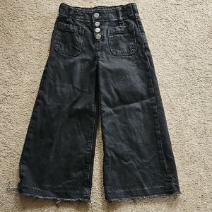 Gap Kids Size 6 High Stride Ankle Jean, Black Denim